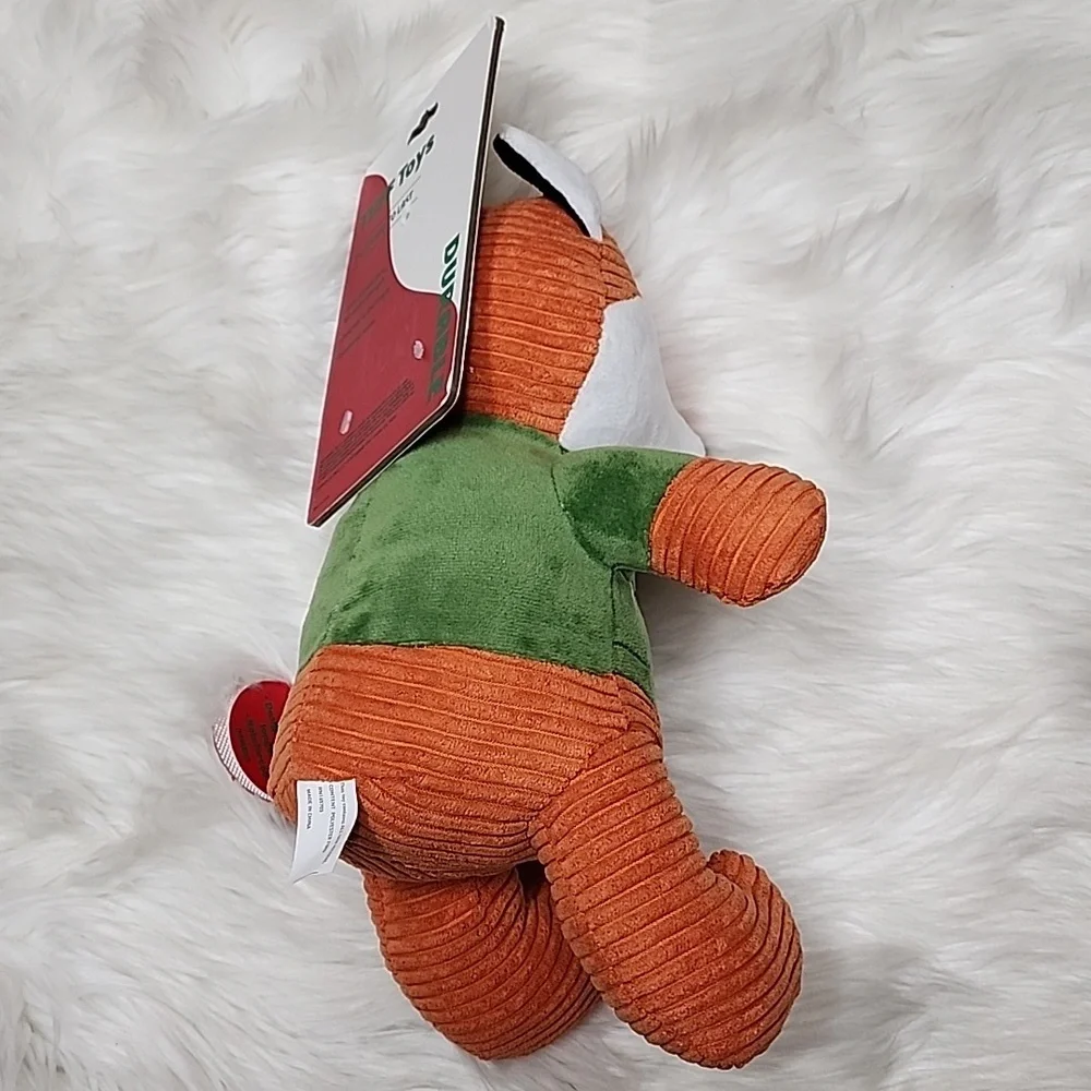 Tuff Toys Christmas Plush Fox Dog Toy with Squeaker - New with Tags